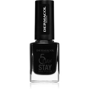 Dermacol 5 Day Stay long-lasting nail polish shade 55 Black Onyx 11 ml