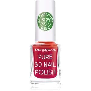 Dermacol Pure 3D nail polish shade 04 Poppy Red 11 ml