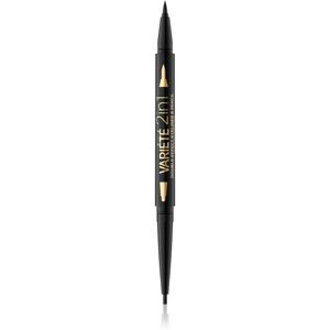 Eveline Cosmetics Variété Double Effect eyeliner pen 2-in-1 shade Ultra Black 1 pc