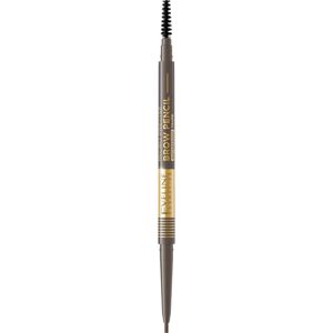 Eveline Cosmetics Micro Precise waterproof brow pencil with 2-in-1 brush shade 01 Taupe 4 g