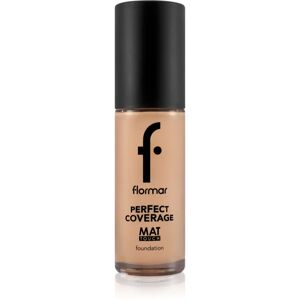 flormar Perfect Coverage Mat Touch Foundation mattifying foundation for combination to oily skin shade 301 Soft Beige 30 ml