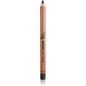 Gosh Woody waterproof eyeliner pencil shade 001 Ebony Black 1.1 g