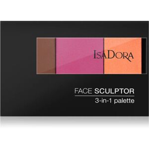 IsaDora Face Sculptor 3-in-1 Palette illuminating and bronzing palette shade 65 Bronze Plum 12 g