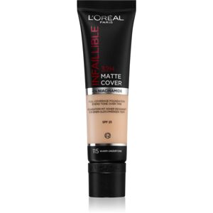 L’Oréal Paris Infallible 32H Matte Cover long-lasting mattifying foundation SPF 25 shade 115 Golden Beige 30 ml