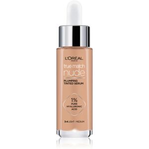 L’Oréal Paris True Match Nude Plumping Tinted Serum serum to even out skin tone shade 3-4 Light Medium 30 ml