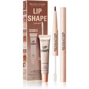 Makeup Revolution Lip Shape Kit lip set shade Brown Nude 1 pc