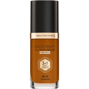 Max Factor Facefinity All Day Flawless long-lasting foundation SPF 20 shade 100 Sun Tan/ W100 Cocoa 30 ml