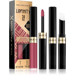 Max Factor Lipfinity Gilded Edition long-lasting lipstick with balm shade 025 Vivid Splendour 4,2 g