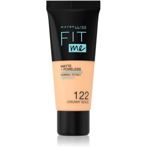 Maybelline Fit Me! Matte+Poreless mattifying foundation for normal to oily skin shade 122 Creamy Beige 30 ml