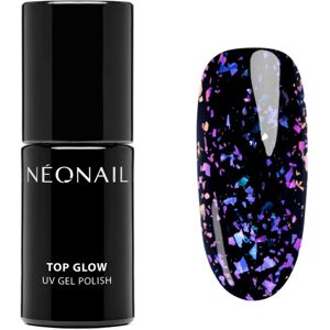 NEONAIL Top Glow gel top coat shade Violet Aurora Flakes 7,2 ml