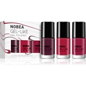 NOBEA Day-to-Day Coffee Time Set nail polish set Sangria red