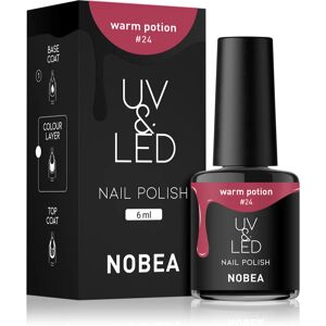 NOBEA UV & LED Nail Polish Gel Nail Polish for UV/LED Hardening Glossy Shade Warm potion #24 6 ml