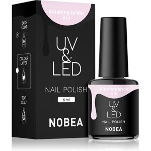 NOBEA UV & LED Nail Polish gel nail polish for UV/LED hardening glossy shade Blushing bride #18 6 ml