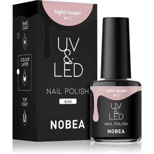 NOBEA UV & LED Nail Polish gel nail polish for UV/LED hardening glossy shade Light taupe #11 6 ml