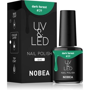 NOBEA UV & LED Nail Polish Gel Nail Polish for UV/LED Hardening Glossy Shade Dark forest #39 6 ml