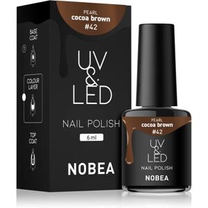 NOBEA UV & LED Nail Polish Gel Nail Polish for UV/LED Hardening Glossy Shade Cocoa brown #42 6 ml