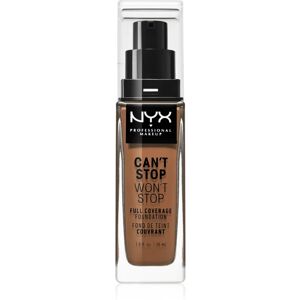 NYX Professional Makeup Can't Stop Won't Stop Full Coverage Foundation full coverage foundation shade Warm Caramel 30 ml