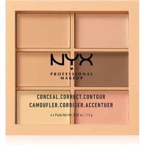 NYX Professional Makeup Conceal. Correct. Contour concealing and contouring palette shade 01 Light 6 x 1.5 g