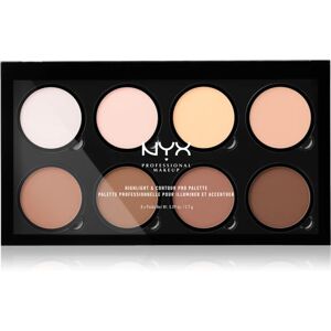 NYX Professional Makeup Highlight & Contour PRO contouring palette 8x2,7 g