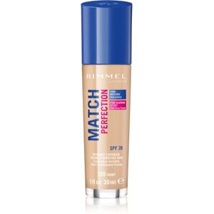 Rimmel Match Perfection liquid foundation SPF 20 shade 100 Ivory 30 ml