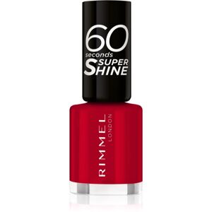 Rimmel 60 Seconds Super Shine nail polish shade 313 Feisty Red 8 ml