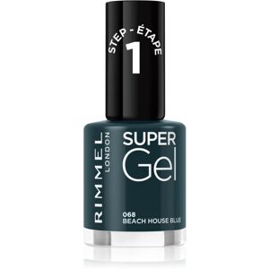 Rimmel Super Gel gel nail polish without UV/LED sealing shade 068 Beach House Blue 12 ml