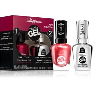 Sally Hansen Miracle Gel™ nail polish and top coat set 940 Bordeaux-Glow shade