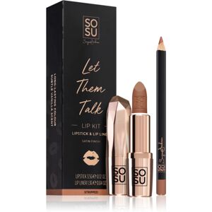 SOSU Cosmetics Let Them Talk lip set Stripped shade