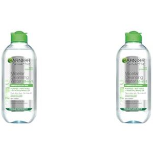 Garnier Micellar Cleansing Water For Combination Skin, Gentle Face Cleanser and Makeup Remover, Fragrance Free, Recognised By The British Skin Foundation, Use With Reusable Micellar Eco Pads, 400 ml