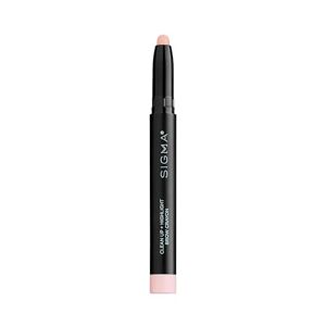 Sigma Beauty Clean Up + Highlight Brow Crayon - Matte Light Pink - Creamy, Blendable Brow Highlighter for Brow Bone and Inner Corner of Eye - Flash