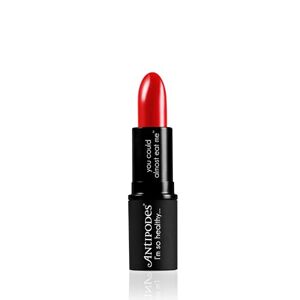 Antipodes Forest Berry Red Moisture-Boost Natural Lipstick – Bright Warm Based True Red Moisturising Lipstick – Conditioning Lipstick Matte Texture– 4g