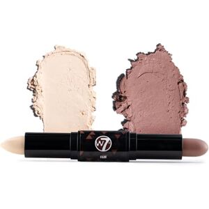 W7 Contour Stick - Double-Ended Creamy Contour & Highlight Makeup - Bronze, Shape & Define Skin - Fair