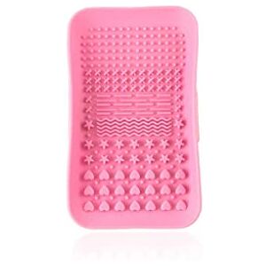 dijiusidy Women Foundation Concealer Makeup Brush Cleaning Mat Reusable Nonslip Eyebrow Pen Silicone Washing Pad Beauty Supplies, Pink