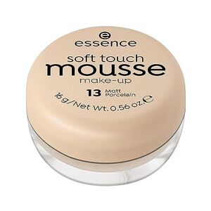 essence cosmetics Soft Touch Mousse Make-Up, Foundation, No. 13 Matt Porcelain, Nude, for Combination Skin, Softening, Matte, Natural, Vegan, Perfume, No Alcohol (16 g)