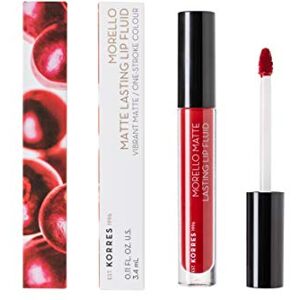 KORRES MORELLO Matte Lasting Lip Fluid - No. 59 Brick Red, Pack of 12 x 3.4 ml