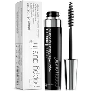 Poppy Austin - Vegan Mascara Black Volume And Length Waterproof - Gentle, Hypoallergenic Volumising Mascara, Organic & Cruelty Free All Natural Organic Mascara For Sensitive Eyes (9 Gram)