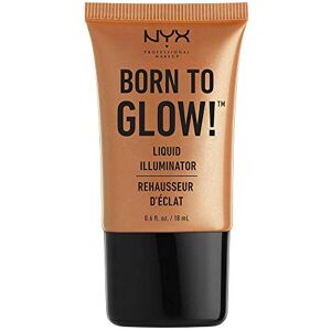 NYX Professional Makeup Born to Glow Liquid Illuminator, Liquid Shimmer Makeup, Highlighter, Foundation Base, Vegan Formula, Shade: Pure Gold