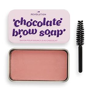 Revolution Beauty London I Heart Revolution, Chocolate Brow Soap, Clear Application, Fuller and Fluffier Eyebrows, Chocolate Scented, 10g