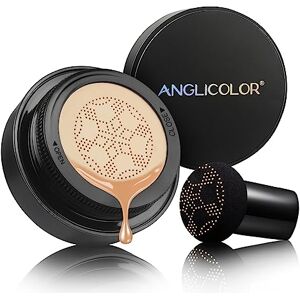 Anglicolor Mushroom Head Air Cushion CC Cream,Full Coverage Concealer,Face Makeup Foundation Long Lasting,CC Cream Makeup Base Primer Even Skin Tone (#03 Warm Peach, 15 millilitre)