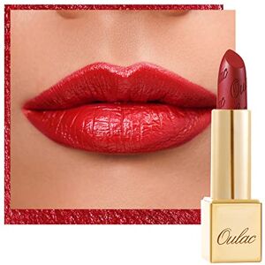 OULAC Metallic Shine Glitter Lipstick, Red High Impact Lipcolor, Lightweight Soft and Ultra Hydrating, Long Lasting, Vegan & Cruelty-Free, Full-Coverage Lip Color 4.3 g/0.15 Cherry Bomb(12)