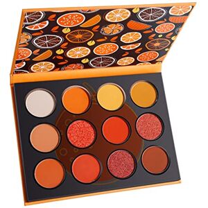 DUnLap Beauty glazed eyeshadow palette 20pcs/lot Red Eyeshadow Palette Cosmetics Cute Blush Eye Shadow Custom Eyeshadow Palette With Logo Qing beauty eyeshadow palette (Size : Orange)