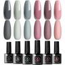 Sugar Sugar UR SUGAR Gray Pink Classic Gel Nail Polish Set, 6 Colours Beauty Autumn Gel Nail