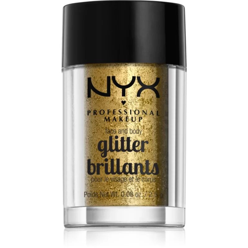 NYX Professional Makeup Face & Body Glitter Brillants face and body glitter shade 05 Gold 2.5 g