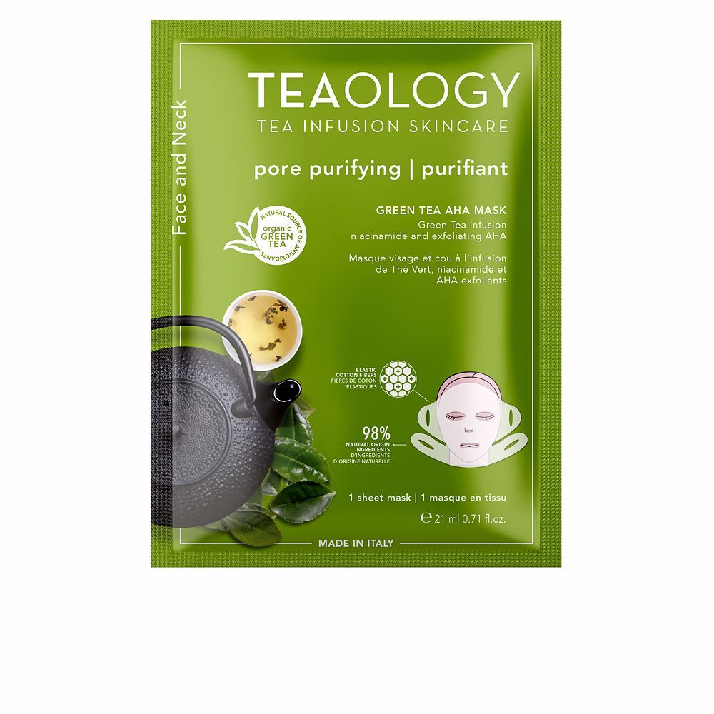 Photos - Facial Mask Teaology Face And Neck green tea Aha + Bha mask 21 ml