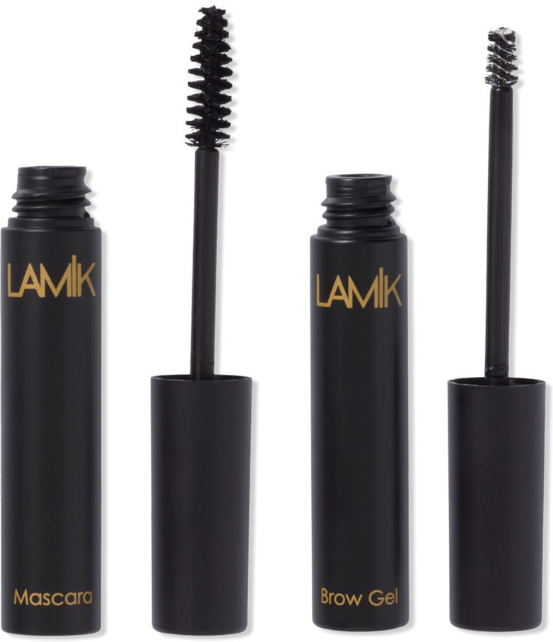 LAMIK Beauty Show Up & Show Out Brow & Lash Kit - Black Mascara & Clear Brow Gel