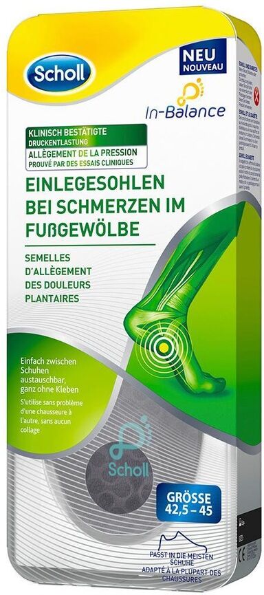 Scholl In-Balance Einlegesohlen bei Schmerzen im Fußgewölbe Größe L