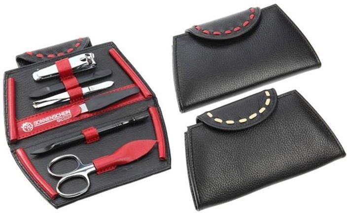 Hans Kniebes Manicure-Etui, Rindleder, vernickelt