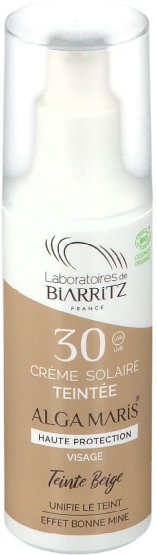 SHANAB PHARMA E.U. Laboratoires de Biarritz Algamaris Bio-zertifizierte getönte Sonnencreme Spf30 für das Gesicht hell