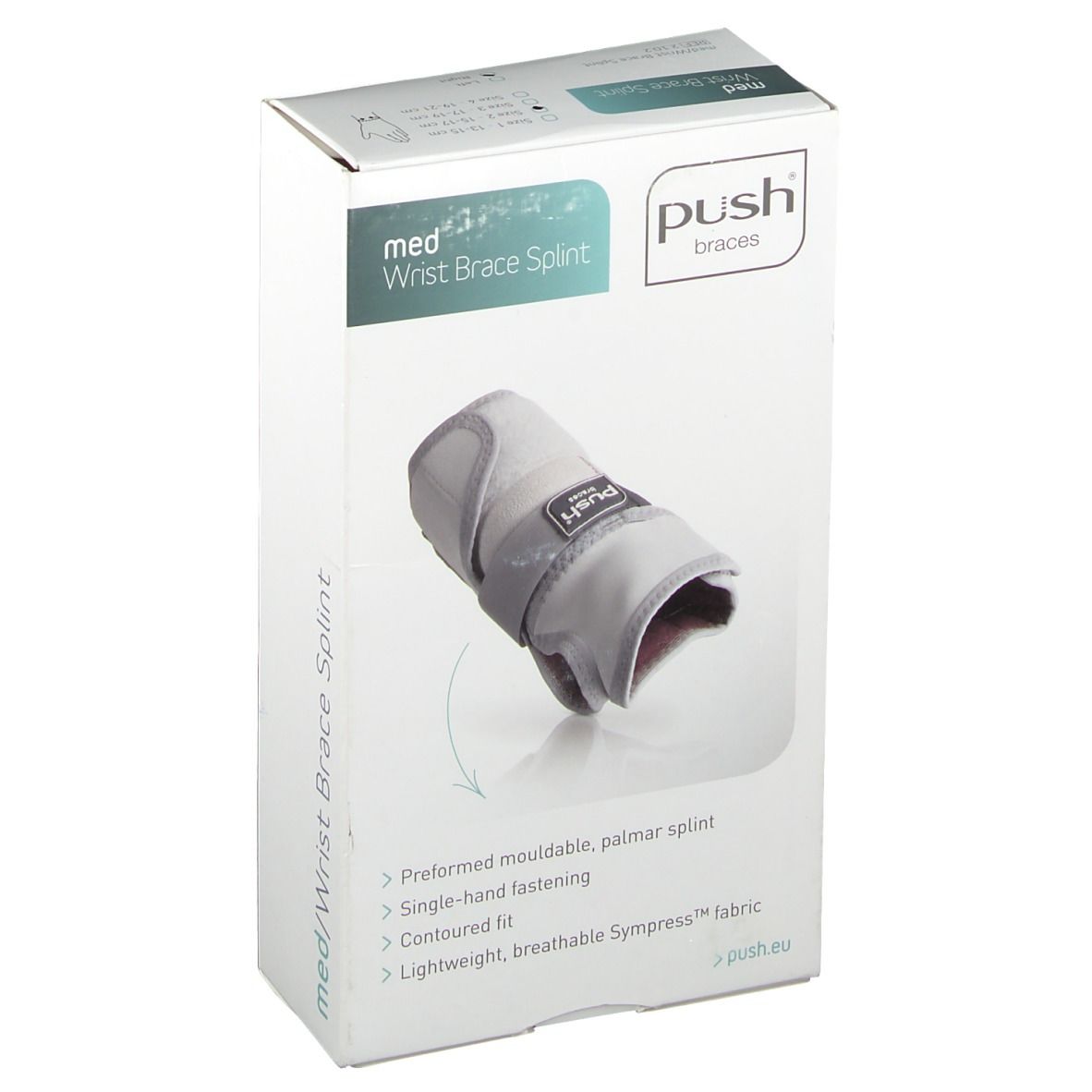 Push-Med-Handgelenkbandage rechts 15-17cm T2