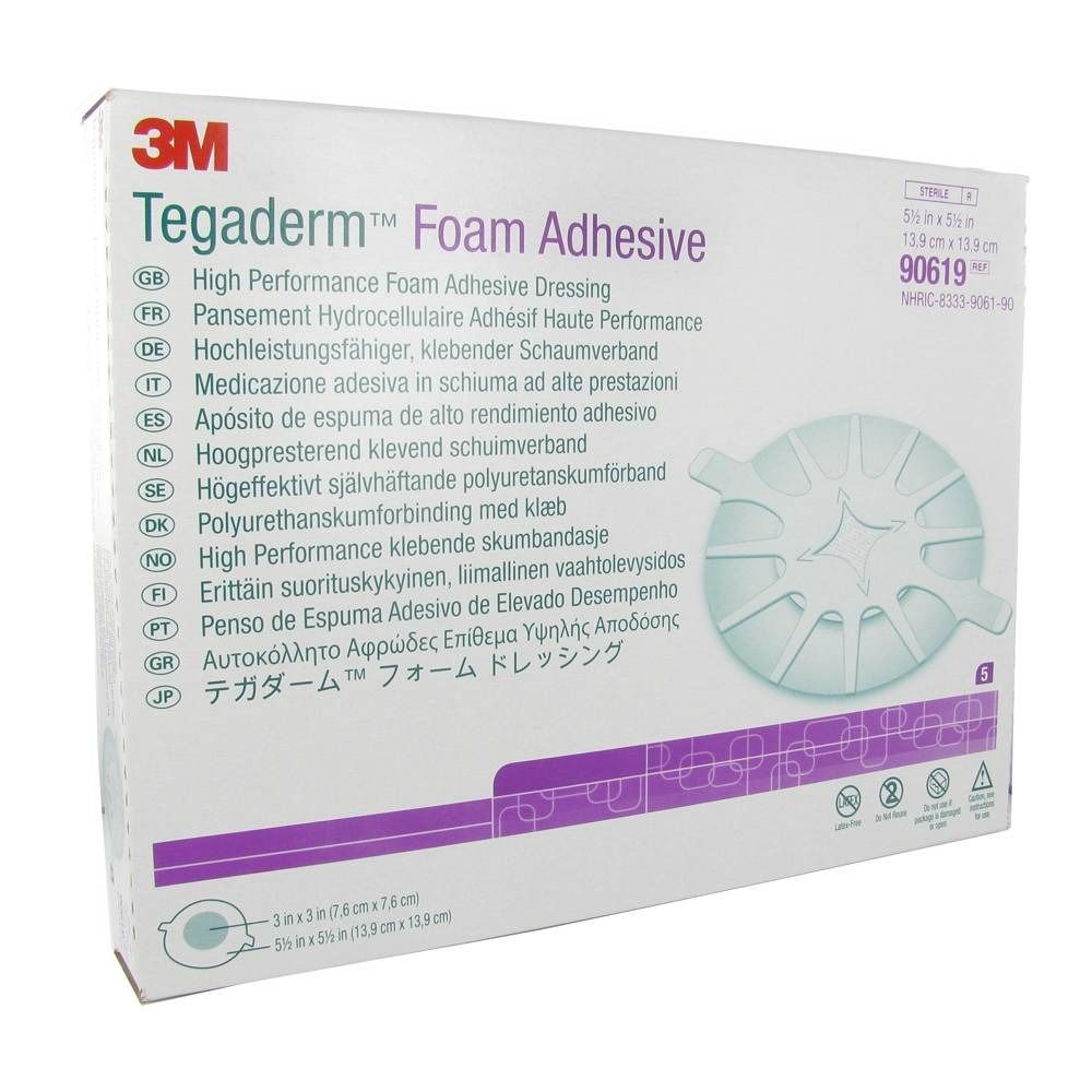3M™ Tegaderm™ Foam Adhesive hochleistungsfähiger klebender Schaumverband 13,9 x 13,9 cm